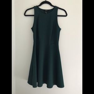 Forever 21 Emerald Green Fit and Flare Dress